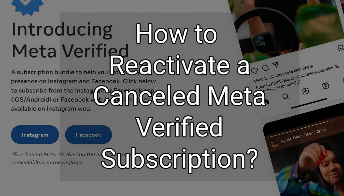 How to Reactivate a Canceled Meta Verified Subscription?