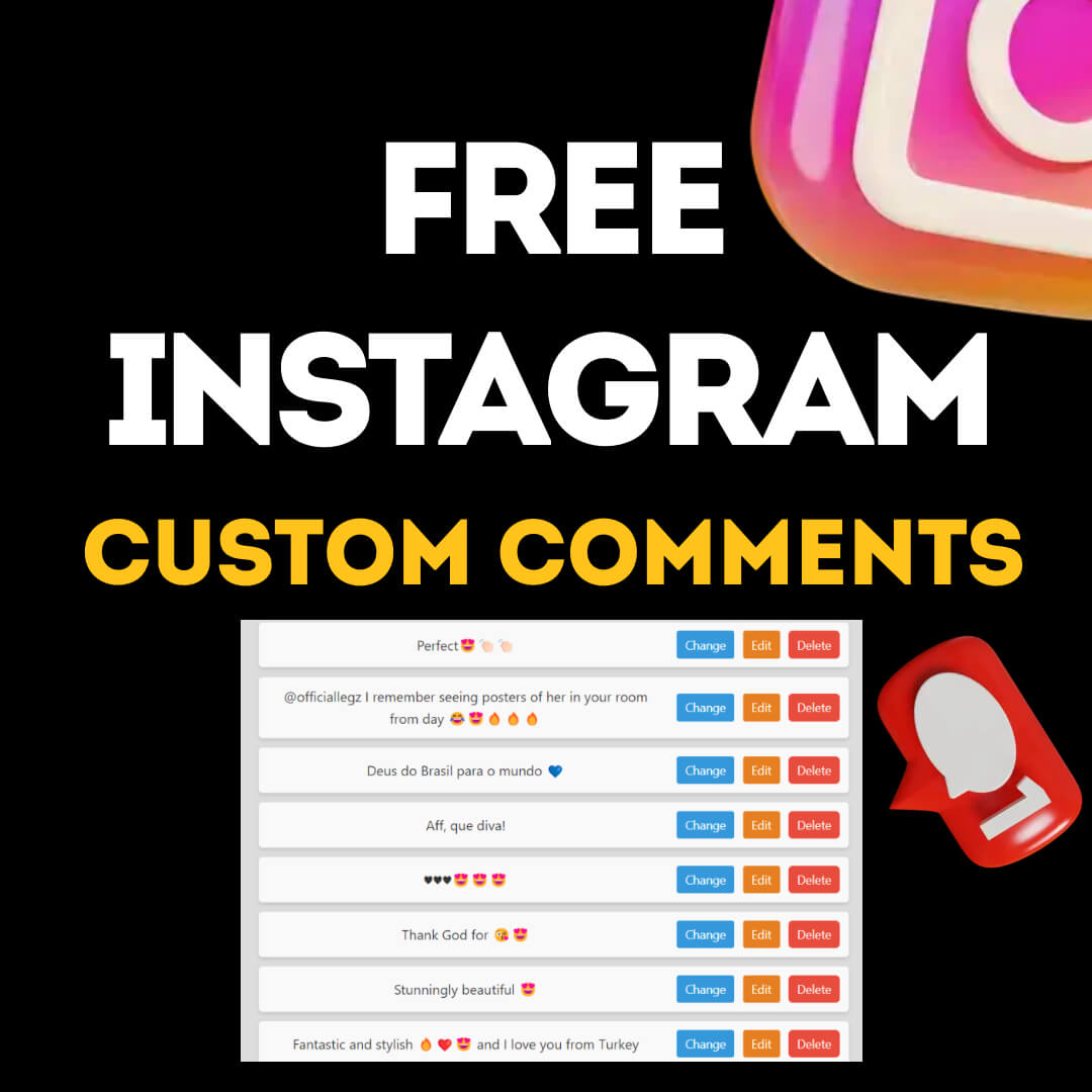 Get free custom Instagram Comments