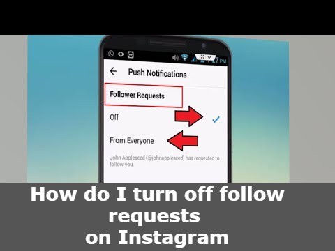 How do I turn off follow requests on Instagram?
