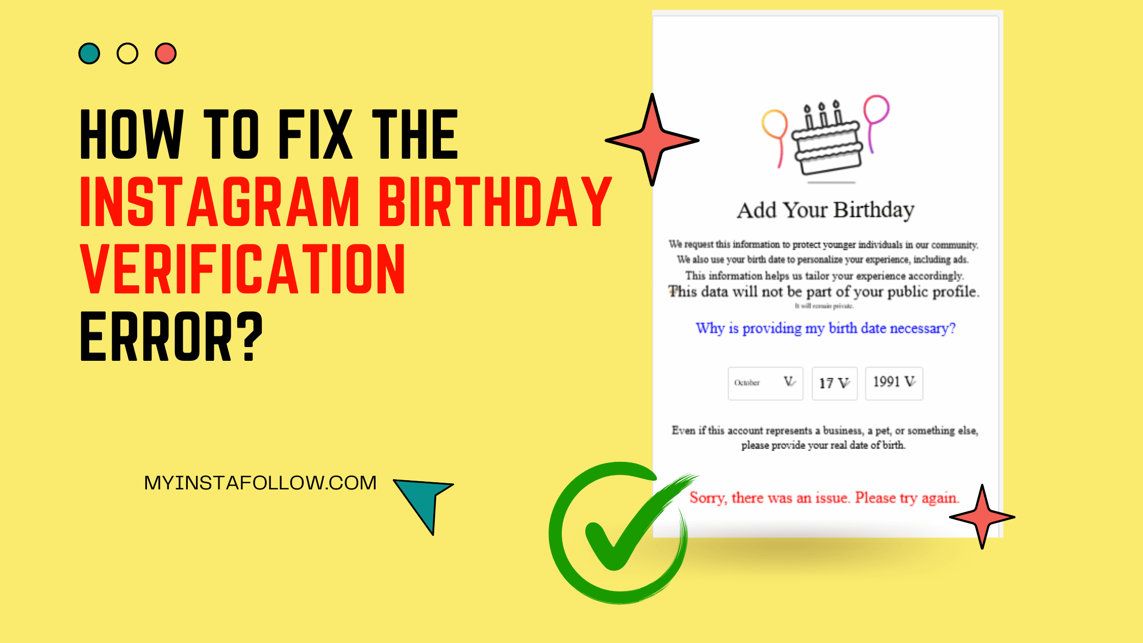 How to Fix the Instagram Birthday Verification Error?