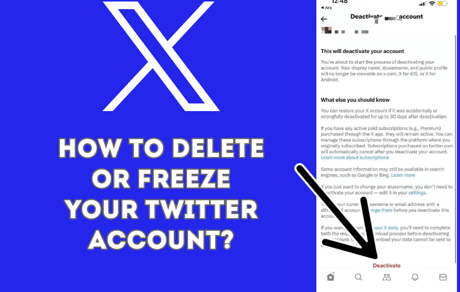 How to Delete or Freeze Your Twitter (X) Account?