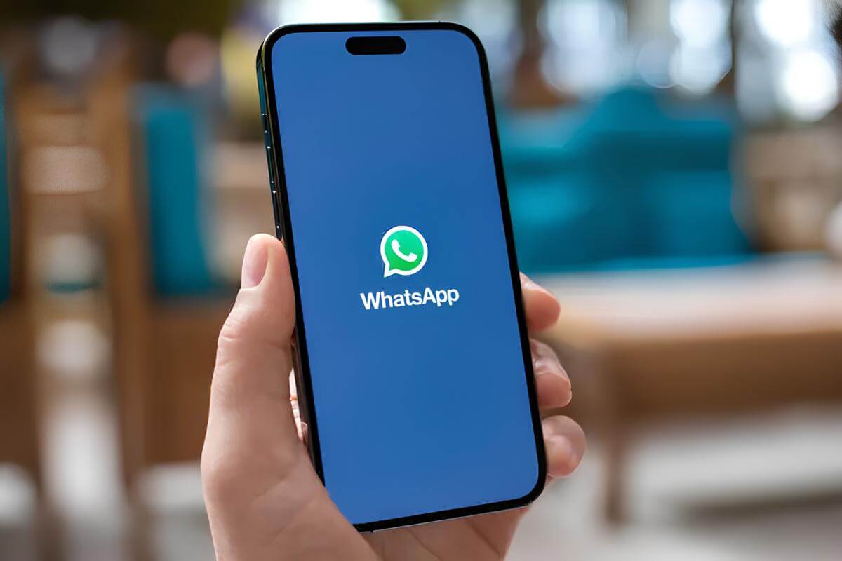 Placeholder for an image showing a phone with WhatsApp and a free number