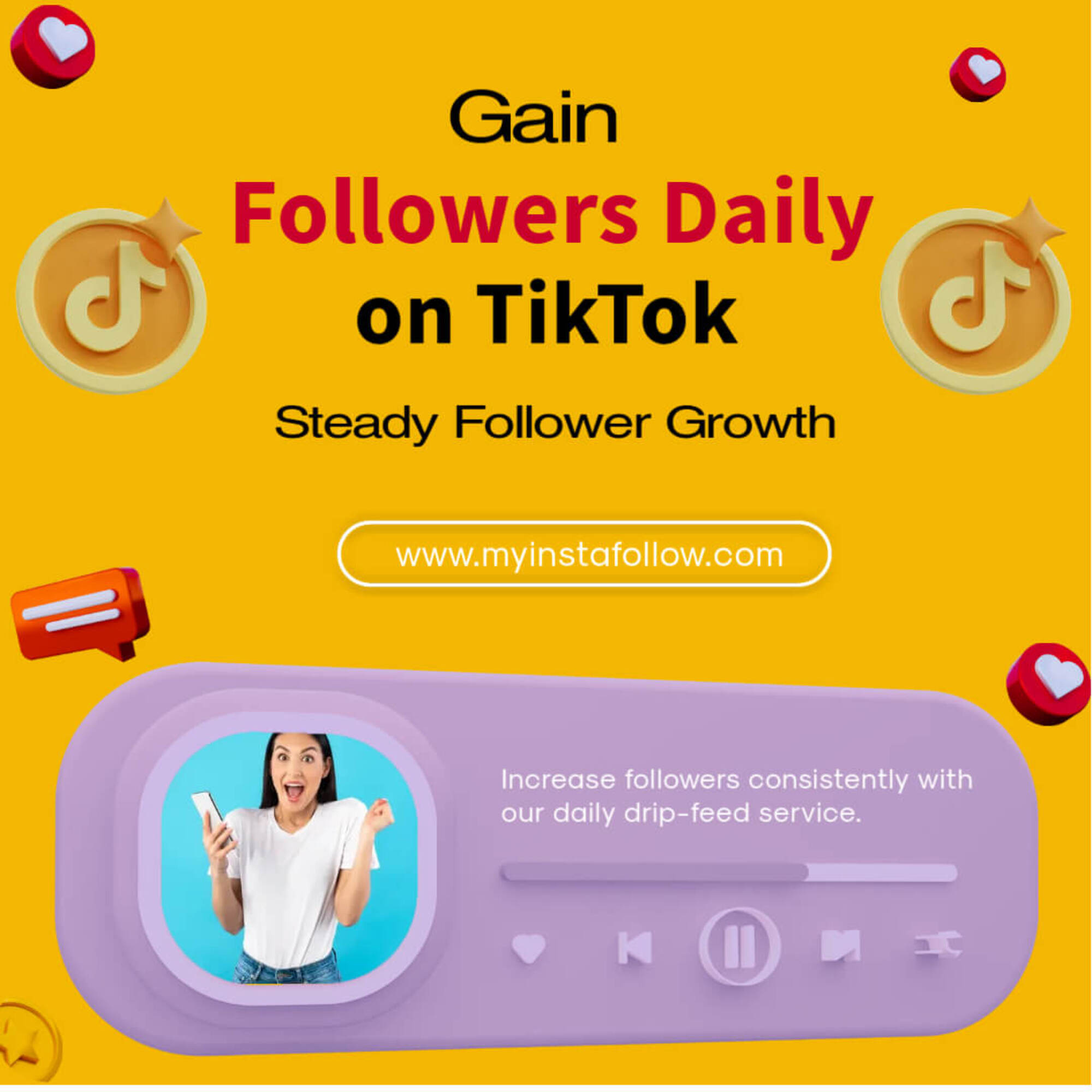 Buy TikTok Daily Drip Feed Followers Podcast Image