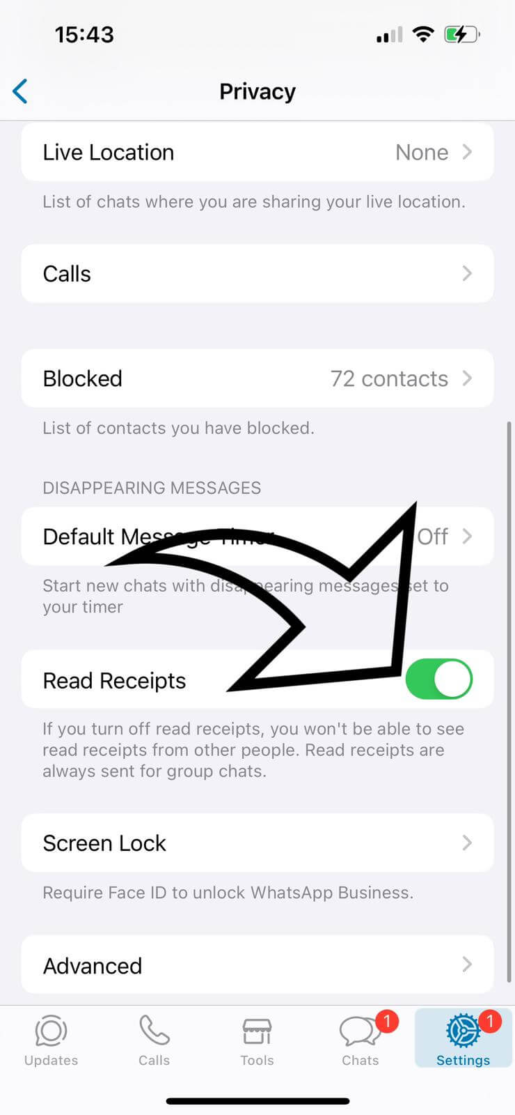 Re-enabling Read Receipts